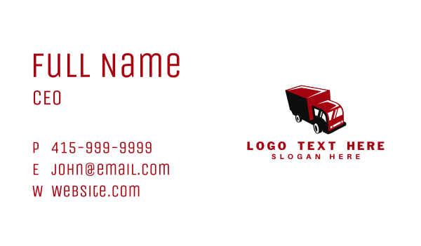 Truck Transport Shipping Business Card Design Image Preview