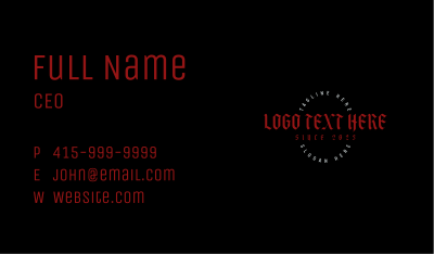 Tattoo Shop Wordmark Business Card Image Preview