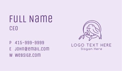 Avian Bird Plant Business Card Image Preview