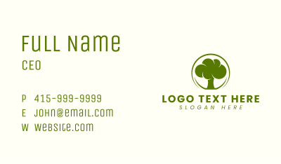 Green Tree Plant Business Card Image Preview