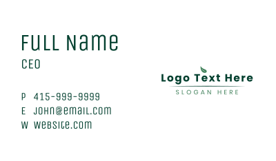 Generic Natural Wordmark Business Card Image Preview