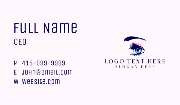 Eyelashes Beauty Cosmetics Business Card Design Image Preview