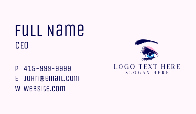 Eyelashes Beauty Cosmetics Business Card Image Preview