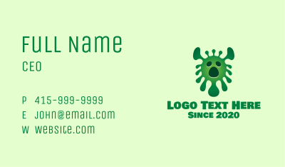 Green Virus Monster Business Card Image Preview