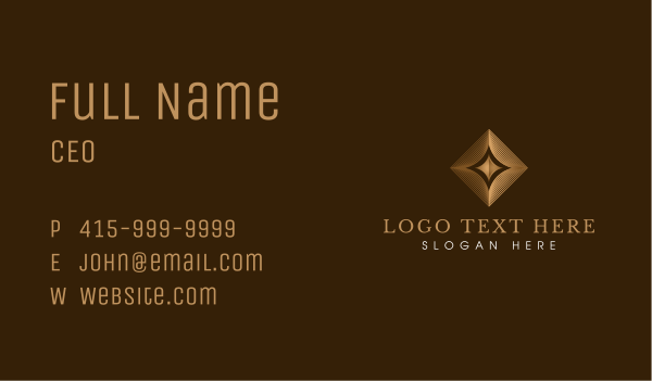 Luxury Star Professional Business Card Design Image Preview