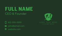 Shield Leaf Letter M Business Card Image Preview
