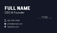 Luxurious Feminine Wordmark Business Card Image Preview