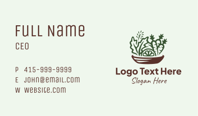 Vegetable Food Bowl Business Card Image Preview