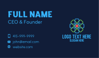 Geometric Nucleus Atom Business Card Image Preview
