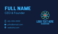 Geometric Nucleus Atom Business Card Preview