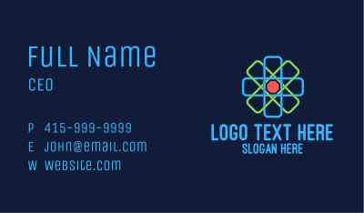 Geometric Nucleus Atom Business Card