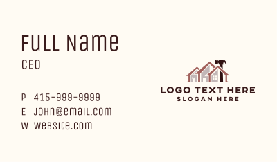 Hammer Roofing Renovation Business Card Image Preview