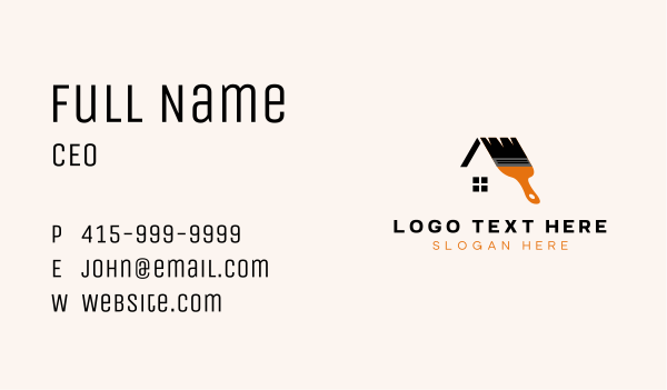 Painter Builder Paintbrush Business Card Design Image Preview