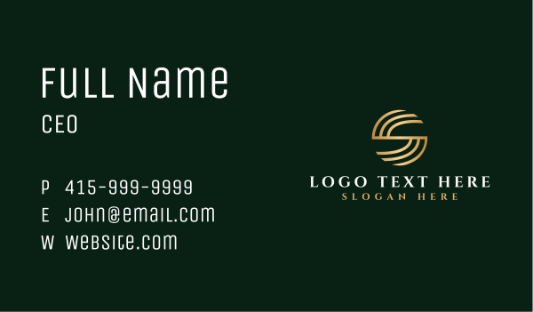 Premium Business Company Letter S Business Card Design