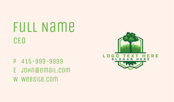 Nature Tree Woodwork Business Card Design Image Preview