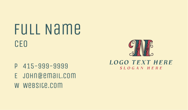 Antique Studio Boutique Business Card Design Image Preview