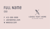 Beauty Blogger Letter X  Business Card Image Preview