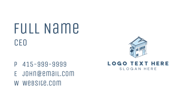Architectural Home Property Business Card Design Image Preview