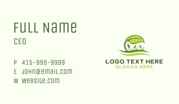 Leaf Grass Landscaping Business Card Design Image Preview
