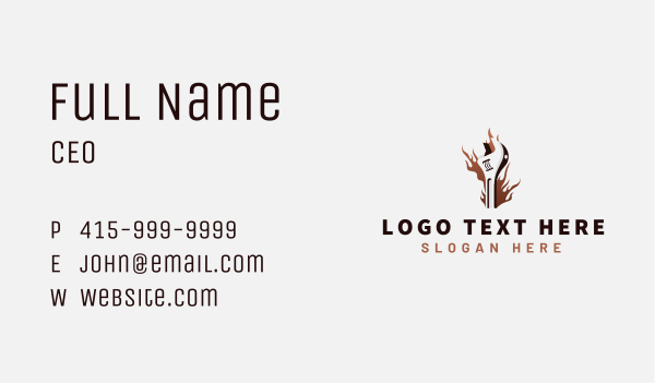 Wrench Spanner Mechanic Business Card Design Image Preview