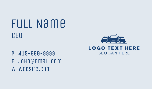 Truck Shipping Delivery Business Card Design Image Preview