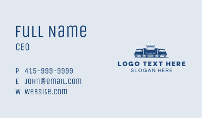 Truck Shipping Delivery Business Card Image Preview