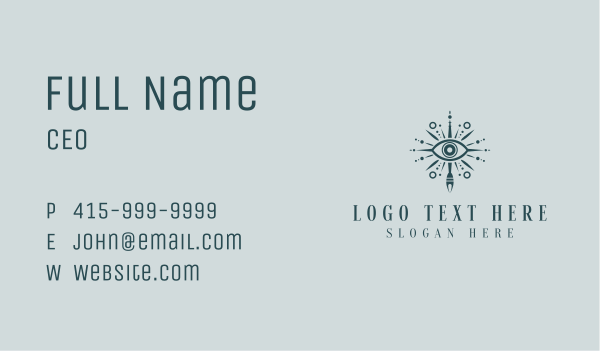 Mystic Bohemian Eye Business Card Design Image Preview