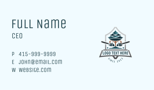 Woodwork Lumberjack Logger Business Card Design Image Preview