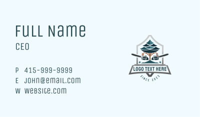 Woodwork Lumberjack Logger Business Card Image Preview