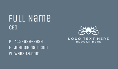 White Aerial Drone Business Card