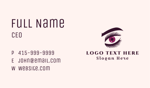 Cosmetic Eye Eyelashes Business Card Design Image Preview