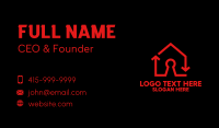 Red Keyhole House Business Card Preview