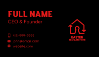 Red Keyhole House Business Card Image Preview