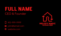 Red Keyhole House Business Card Image Preview