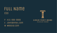 Classical Pillar Letter T Business Card Image Preview