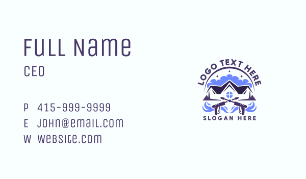 Pressure Washer Maintenance Business Card Design Image Preview