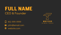 Gold Modern Letter T Business Card Image Preview