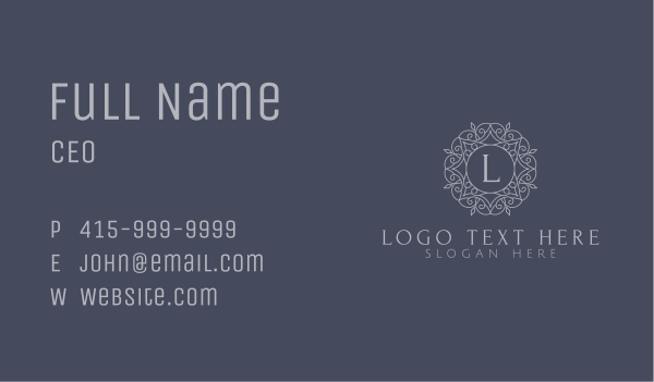 Classy Mandala Letter Business Card Design Image Preview