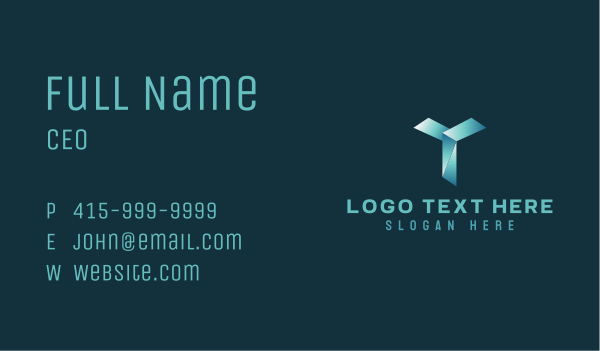 Gradient Startup Letter Y Business Card Design Image Preview