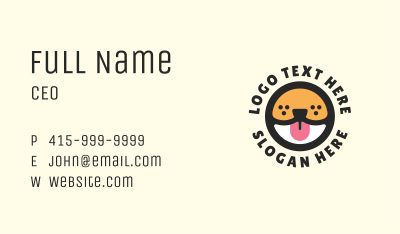 Puppy Veterinary Mascot Business Card Image Preview