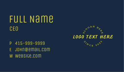 Casual Business Wordmark Business Card Image Preview
