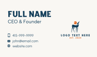 Tribal Gazelle Sunset Business Card Image Preview