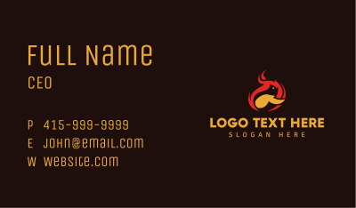 Chicken Wing Fire Business Card Image Preview