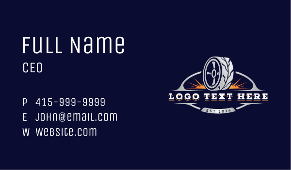 Car Tire Mechanic Business Card Design Image Preview