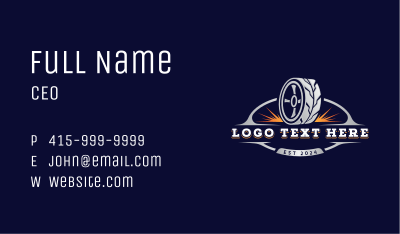 Car Tire Mechanic Business Card Image Preview