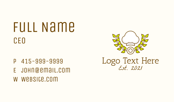 Pastry Chef Hat Business Card Design Image Preview