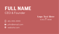 Feminine Fashion Spa Business Card Image Preview