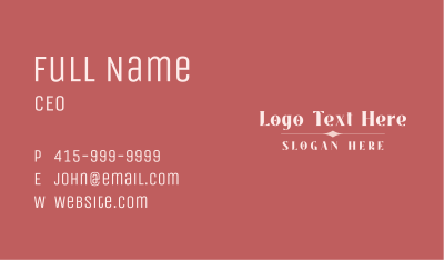 Feminine Fashion Spa Business Card Image Preview