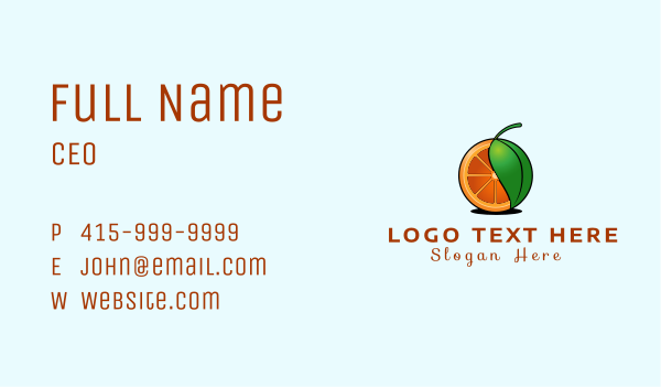 Fresh Citrus Fruit Business Card Design Image Preview
