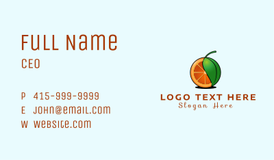 Fresh Citrus Fruit Business Card Image Preview